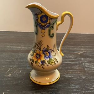Hand-painted Noritake Decorative Pitcher #39557 6”Tall Made in Japan